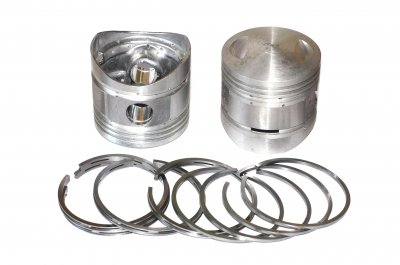 Pistons and rings set (group A, 78.00mm, spherical top, fuel 92 octane) URAL