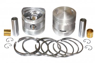 Pistons, rings, pins, circlips, bushings (group A, 78.00mm, spherical top, fuel 92 octane) URAL