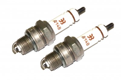 Spark plug A14B (gap 0.5mm, set of 2pc.) URAL DNEPR