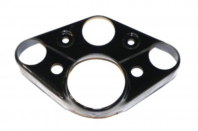 Metal dashboard short size BLACK (round holes) URAL