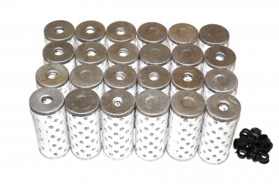 Oil filters with metal caps and rubber bushing (set of 24pc.) URAL
