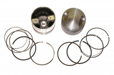 Forged pistons (group A, 78.00mm), spherical top, fuel 92 octane, with rings set URAL