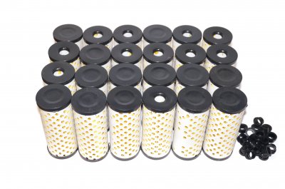 Oil filters with plastic caps and rubber bushing (set of 24pc.) URAL