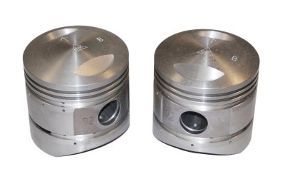 Pistons and rings set (group B, normal repair size, spherical top, fuel 92 octane) URAL