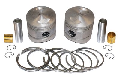 Pistons, rings, pins, circlips, bushings (group C, normal repair size, spherical top, fuel 92 octane) URAL