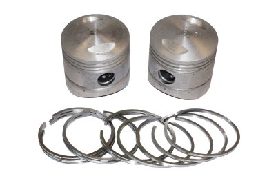 Pistons and rings set (group C, normal repair size, spherical top, fuel 92 octane) URAL