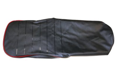 Black seat bench cover with red piping DNEPR