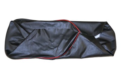 Black seat bench cover with red piping DNEPR