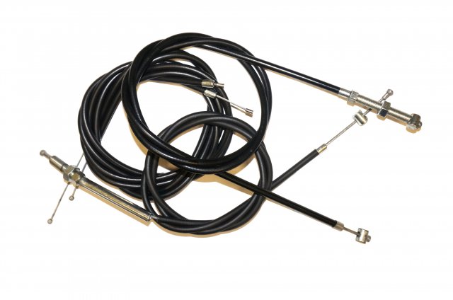 Cable set (2x throttle small end <-> ball end, 1x brake, 1x clutch) DNEPR