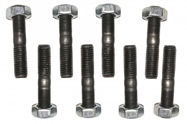 Cylinder fastening studs with nuts (for cast iron cyl., size 10/50mm, thread 1.0/1.5mm, set of 8pc.) URAL