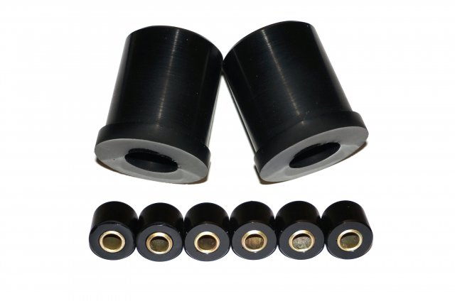 2x Swing arm silent blocks and 6x shock absorber bushings with metal sleeves (polyurethane, set of 8pc.) DNEPR