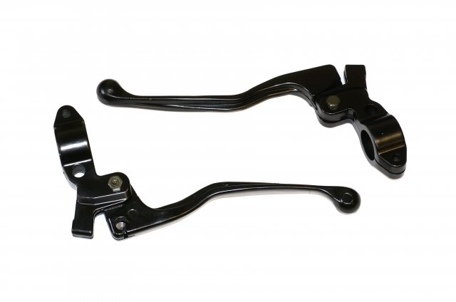 Clutch and brake levers 25mm/1in (black finish) assy URAL DNEPR