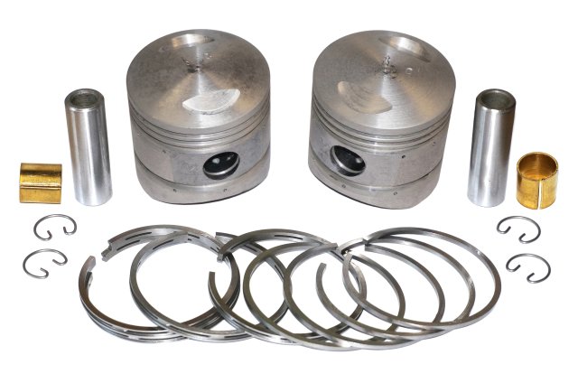 Pistons, rings, pins, circlips, bushings (group C, normal repair size, spherical top, fuel 92 octane) URAL