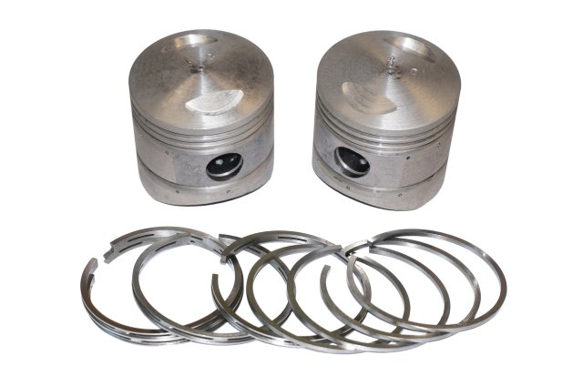 Pistons and rings set (group C, normal repair size, spherical top, fuel 92 octane) URAL
