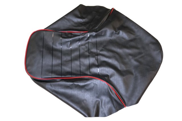Black seat bench cover with red piping DNEPR